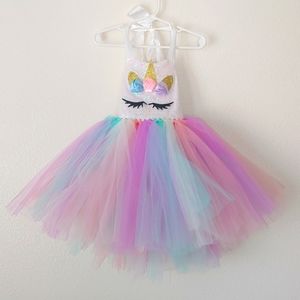 Tutu Dreams Sequin Unicorn Dress for Girls with Headband